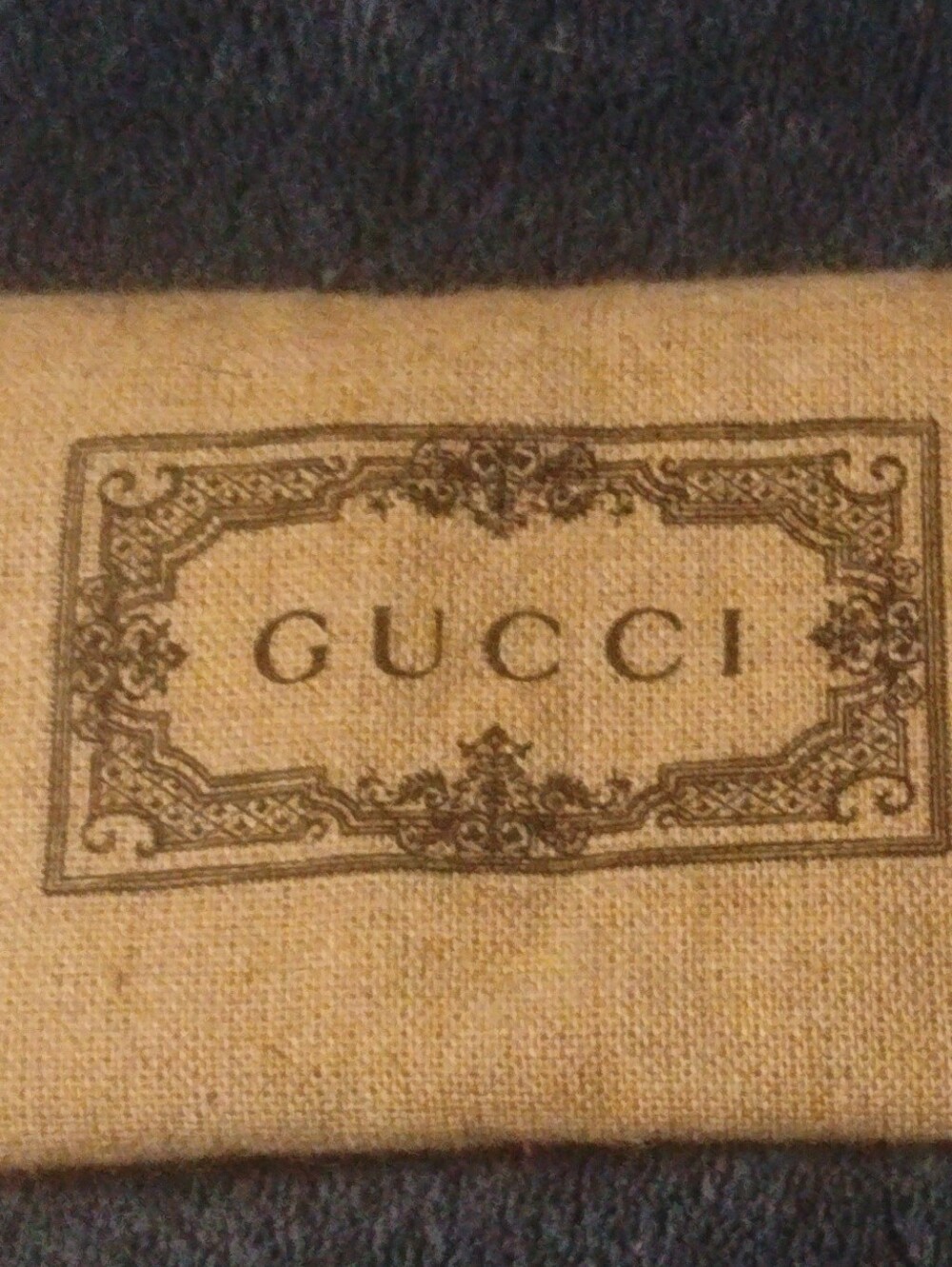 Gucci Authentic Beige Canvas Drawstring Shoe Dust Bag  Purse Pouch 17" X 8" - Picture 2 of 2